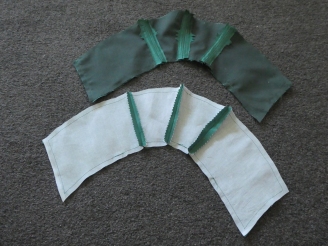 Inner and outer collar ready to be sewn together